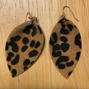 Cheetah Print Dangle Earrings